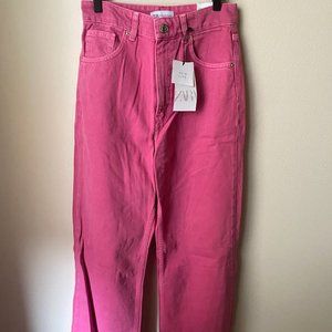 Zara Pink Wide Leg Jean
